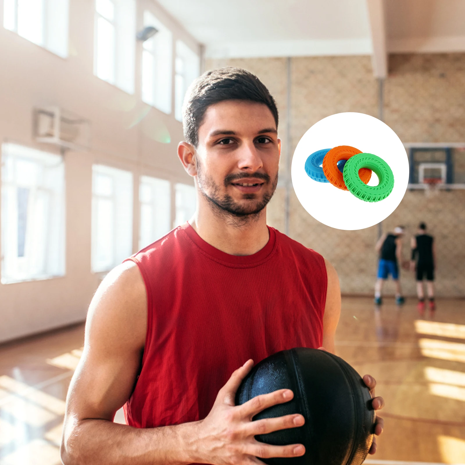 

3pcs Portable Silicone Grips Strength Trainer Ring For Hand Wrist Muscle Developer Exercise Grip Resilient Durable Fitness Tool