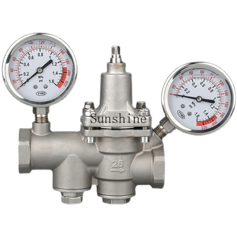 

Pressure reducing valve with filter double table adjustable tap water thread thread branch pipe type 304