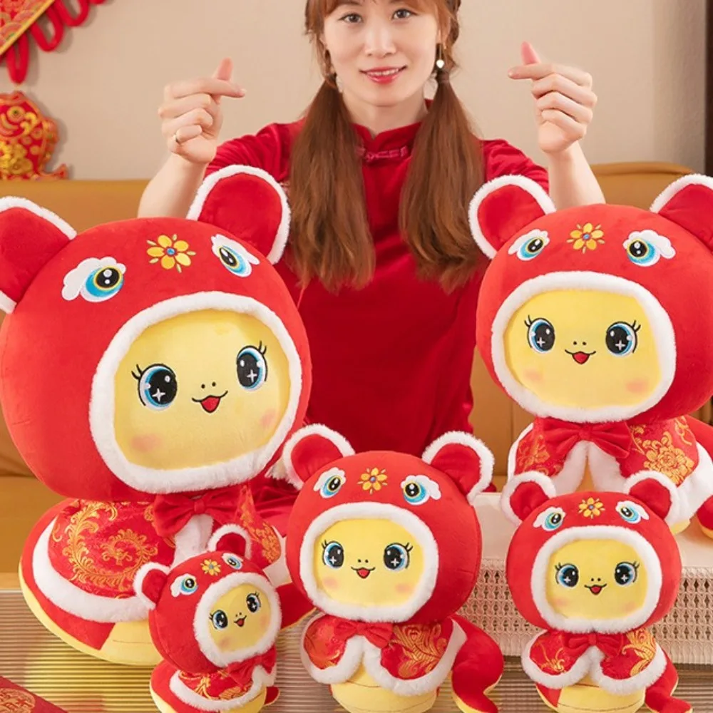 

Big Eyes Snake Year Plush Toy Chinese Style The God of Wealth Wealth Snake Year Mascot Toy PP Cotton Blessing