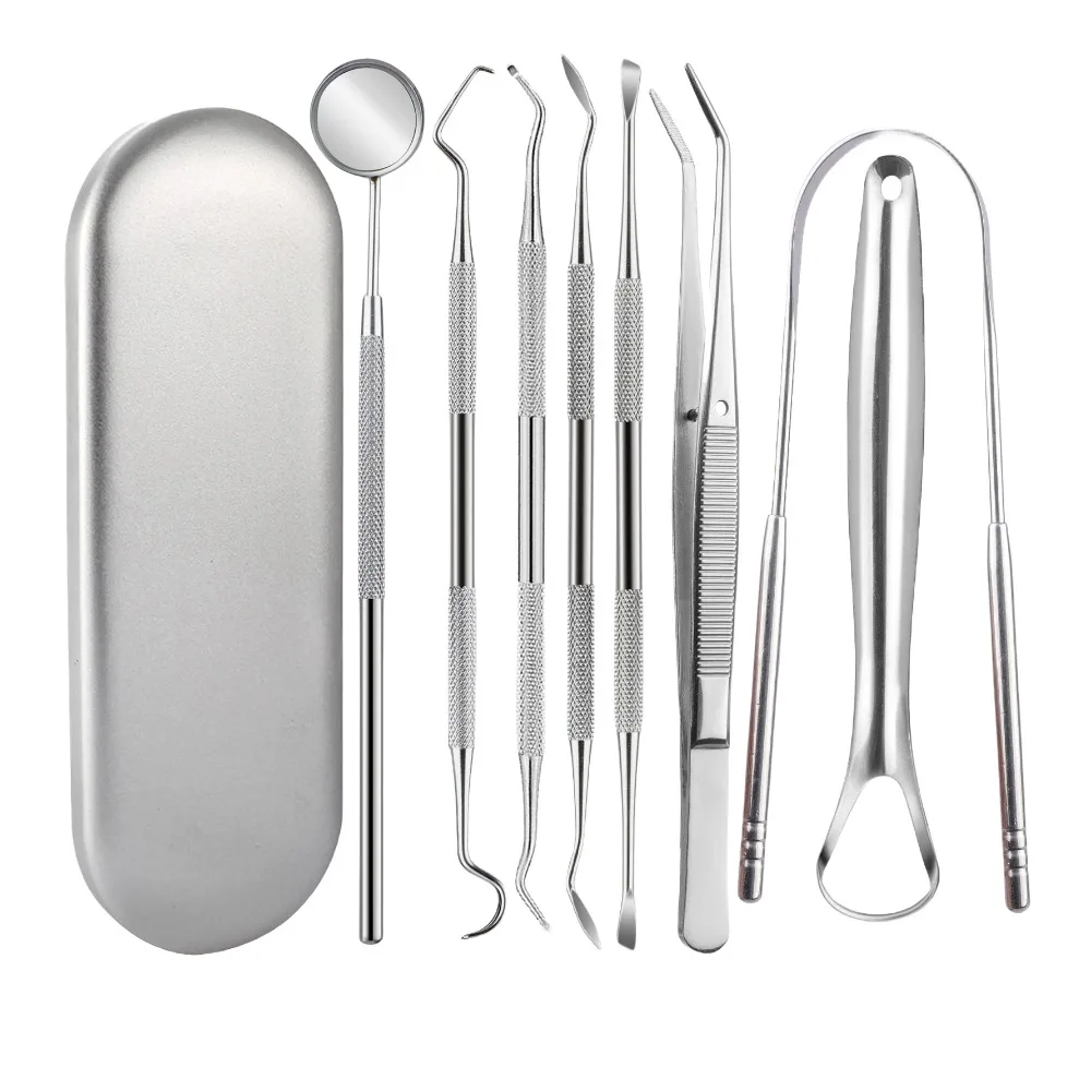 

New Stainless Steel Teeth Cleaning Tool Set 3/6/8pcs Oral Care Kit for Oral Hygiene Deep Cleaning or Pet Dental Care