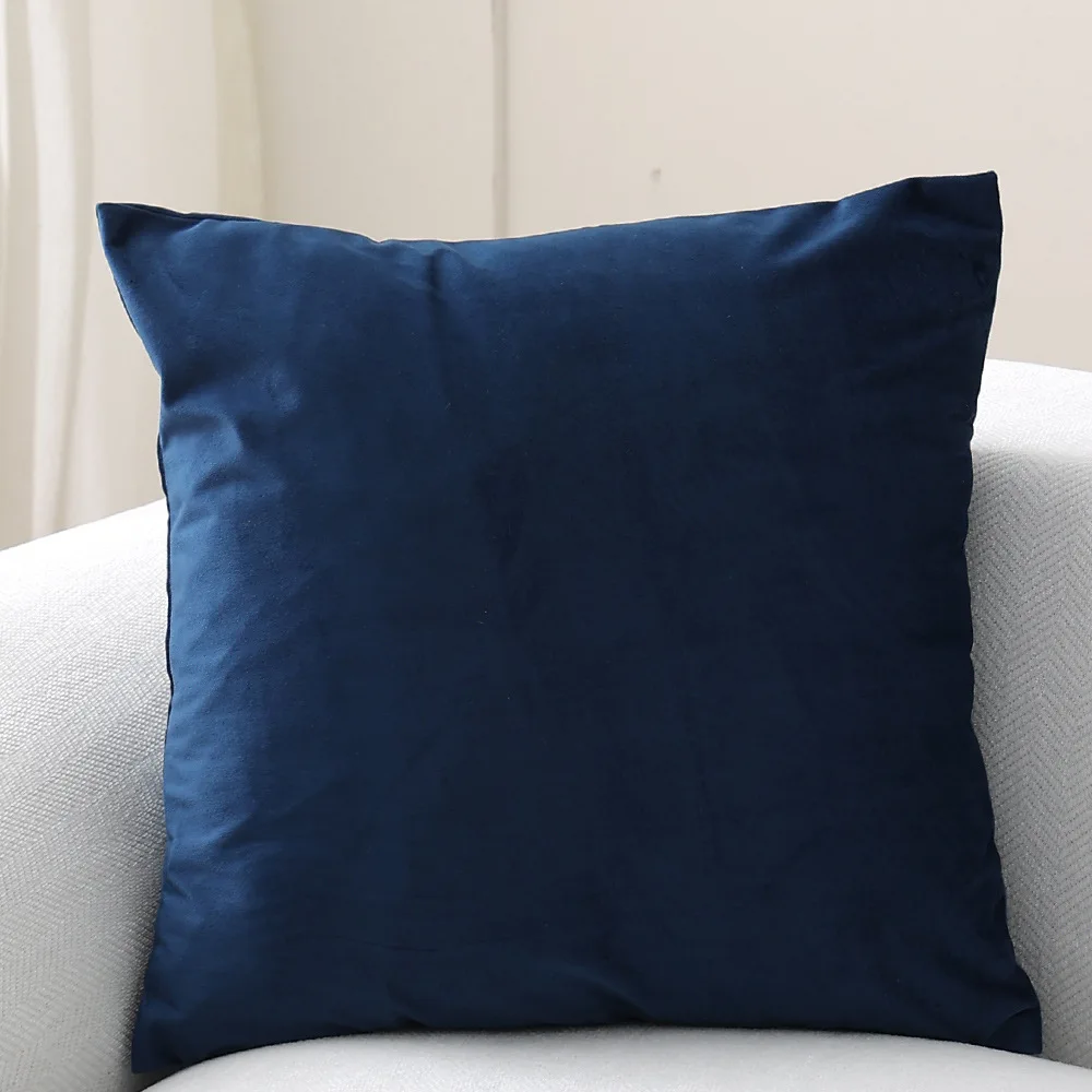 Solid Color Pillow Case Cover Blue White Candy Colorful Boho Pillow Case Cover Decorative Pillowcases Simple Pillow Case