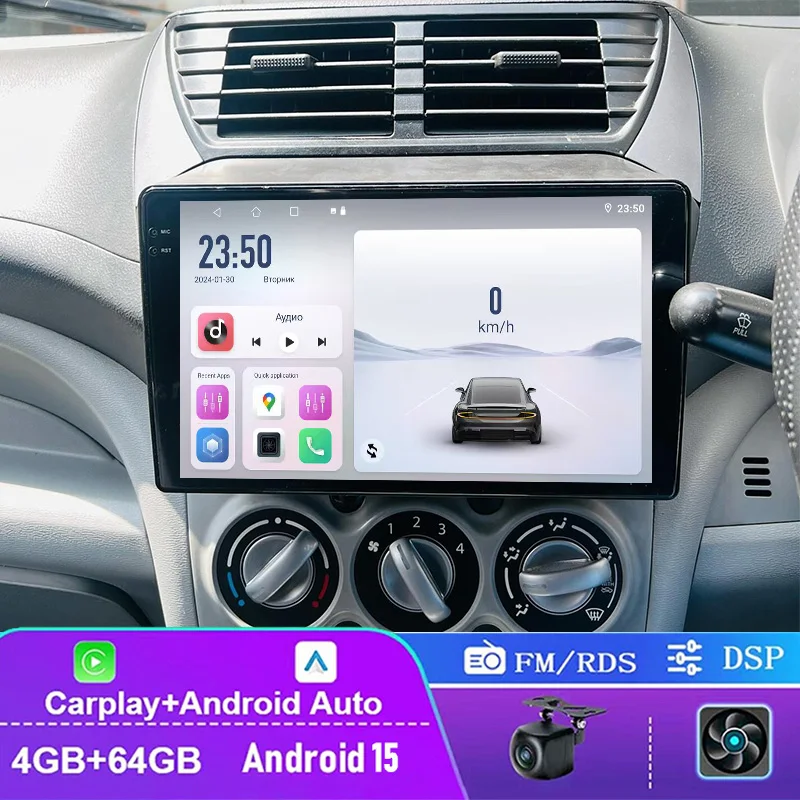 

9" 4+64GB Car Radio For Suzuki Alto 2009-2014 Wireless CarPlay Android 15 Auto QLED Touchscreen Head Unit FM GPS