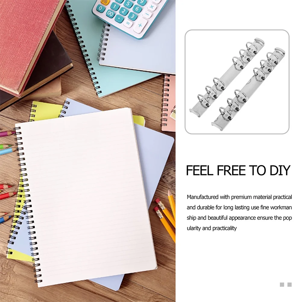 5 Pcs Notebook Binder Organizer 6 Ring Inserts Section Notebooks Stainless Steel Loose Leaf