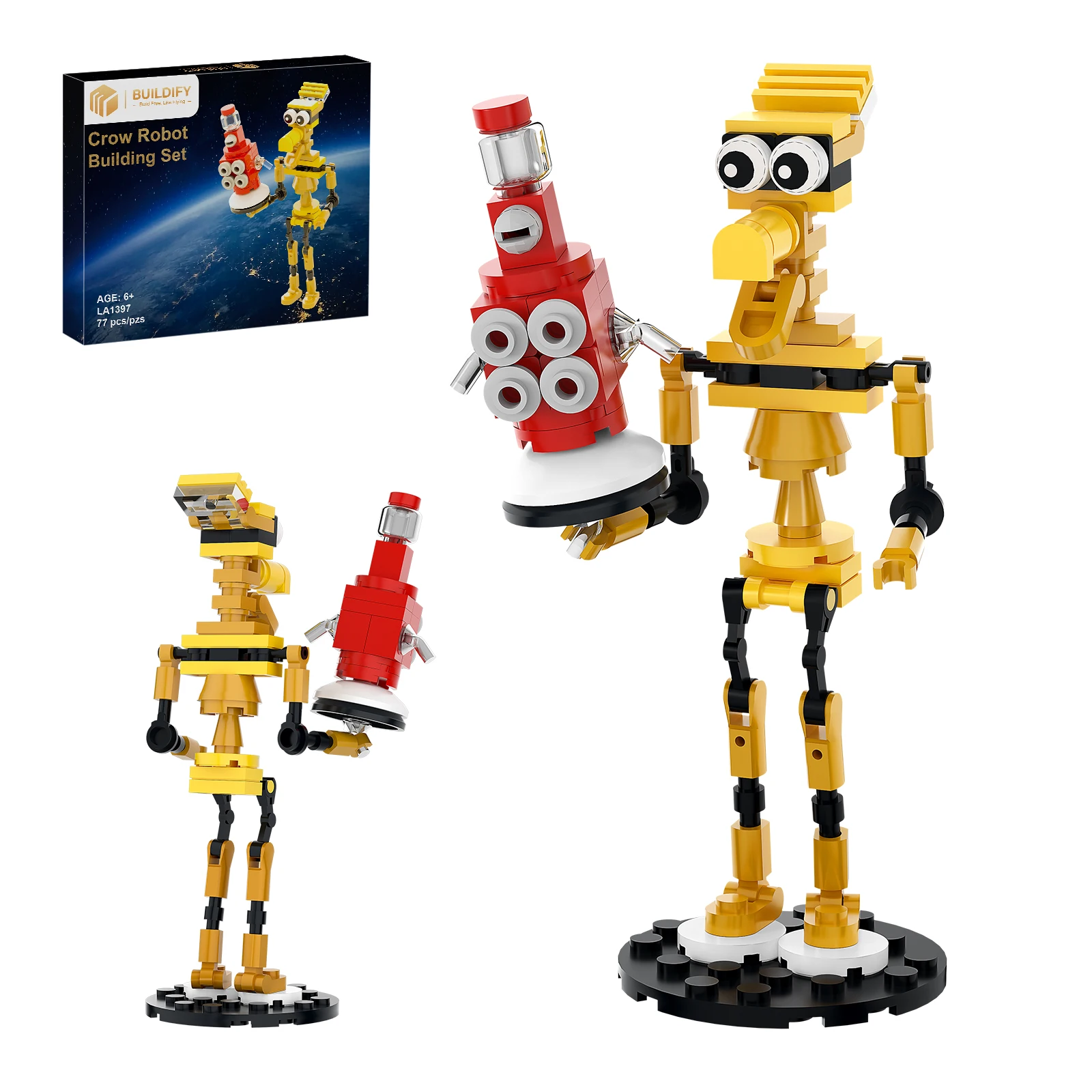 

Crow T. Robot & Tom Servo Building Set, 2 in 1 Mystrey Sciance Theater Crow Robot Cartoon Model Toys for Fans Birthday Xmas Gift