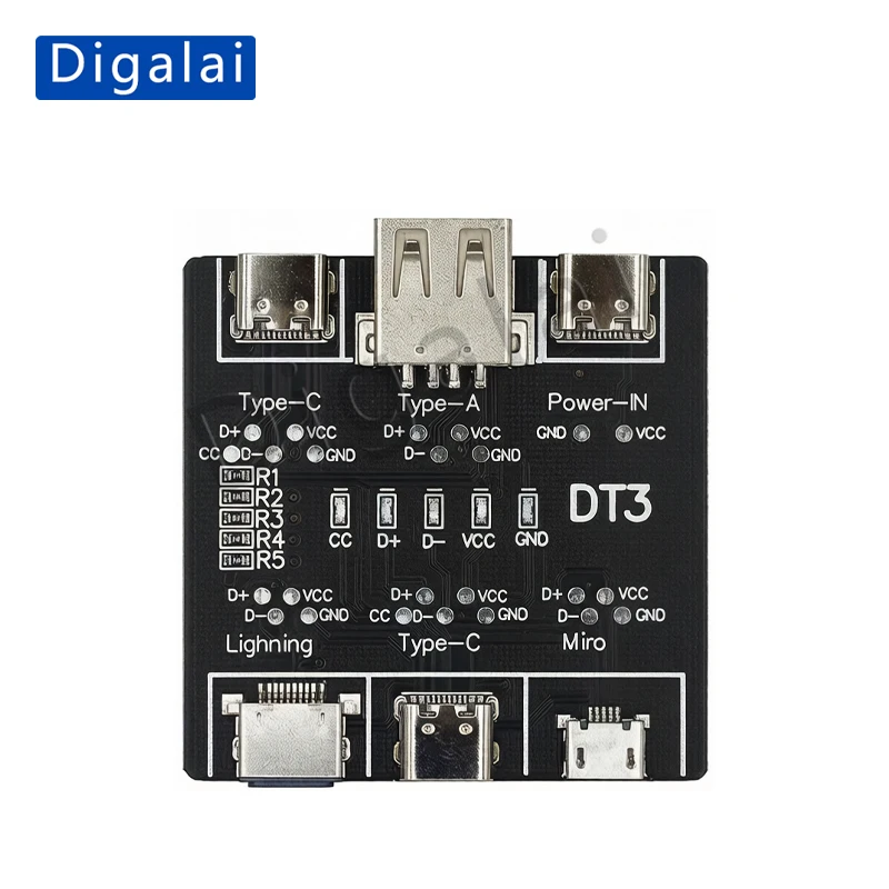 Digalai Data Cable Tester DT3 for Apple/Android Type-C Fast Charging Cables Abnormality Detector