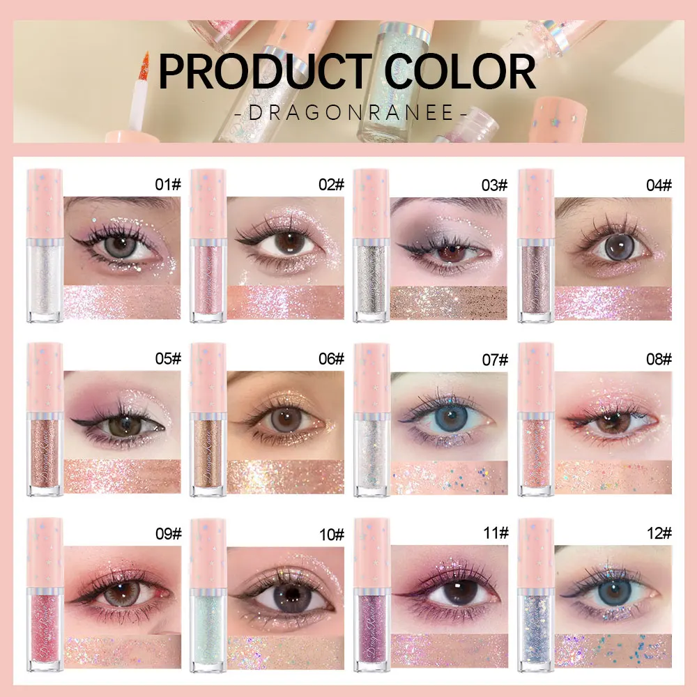 Dragon Ranee Shimmer Liquid Eyeshadow Ultra Glitter Bed Silkworm Pen Brightening Eyeshadow Liquid Highlight Liquid Highlight