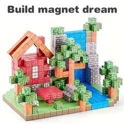 51~219pcs Magnetic Blocks-Build Mine Magnet World Set for Boys & Girls Age 3+, Sensory Toys for Toddlers Gifts Construction Toys