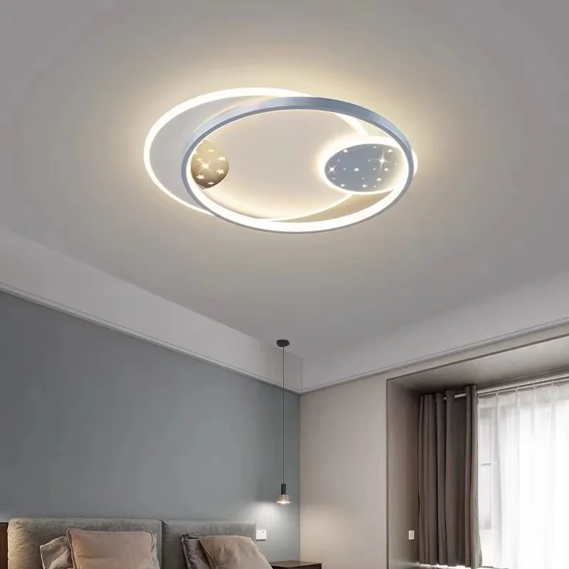 

Modern Round led Ceiling Lights For Living Room Study Bedroom Ceiling Lamp With Remote Control Lustre Decor Nordic Chandeliers