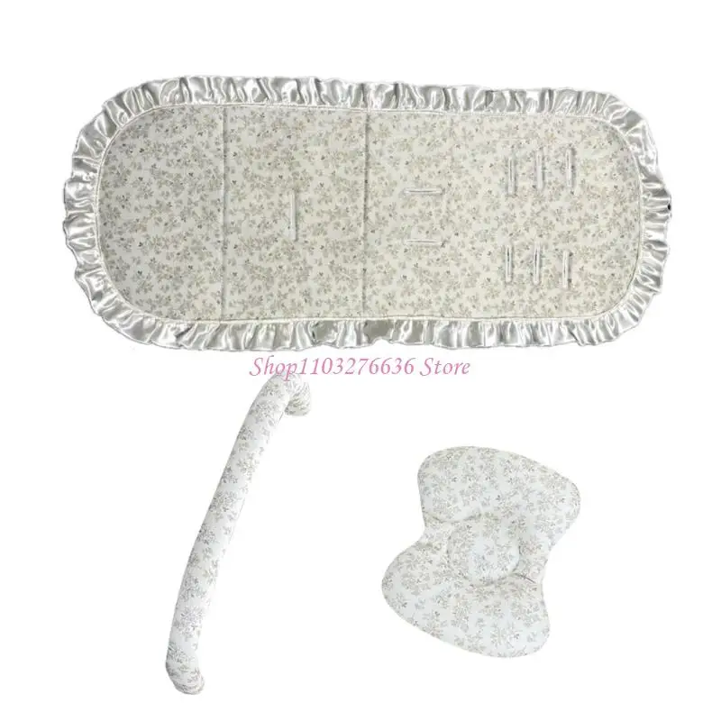 

R6FD Soft Strollers Insert Mat for Hot Weather Moisture Wicking Fabric Universal Size Easy to Clean Foldable Construction