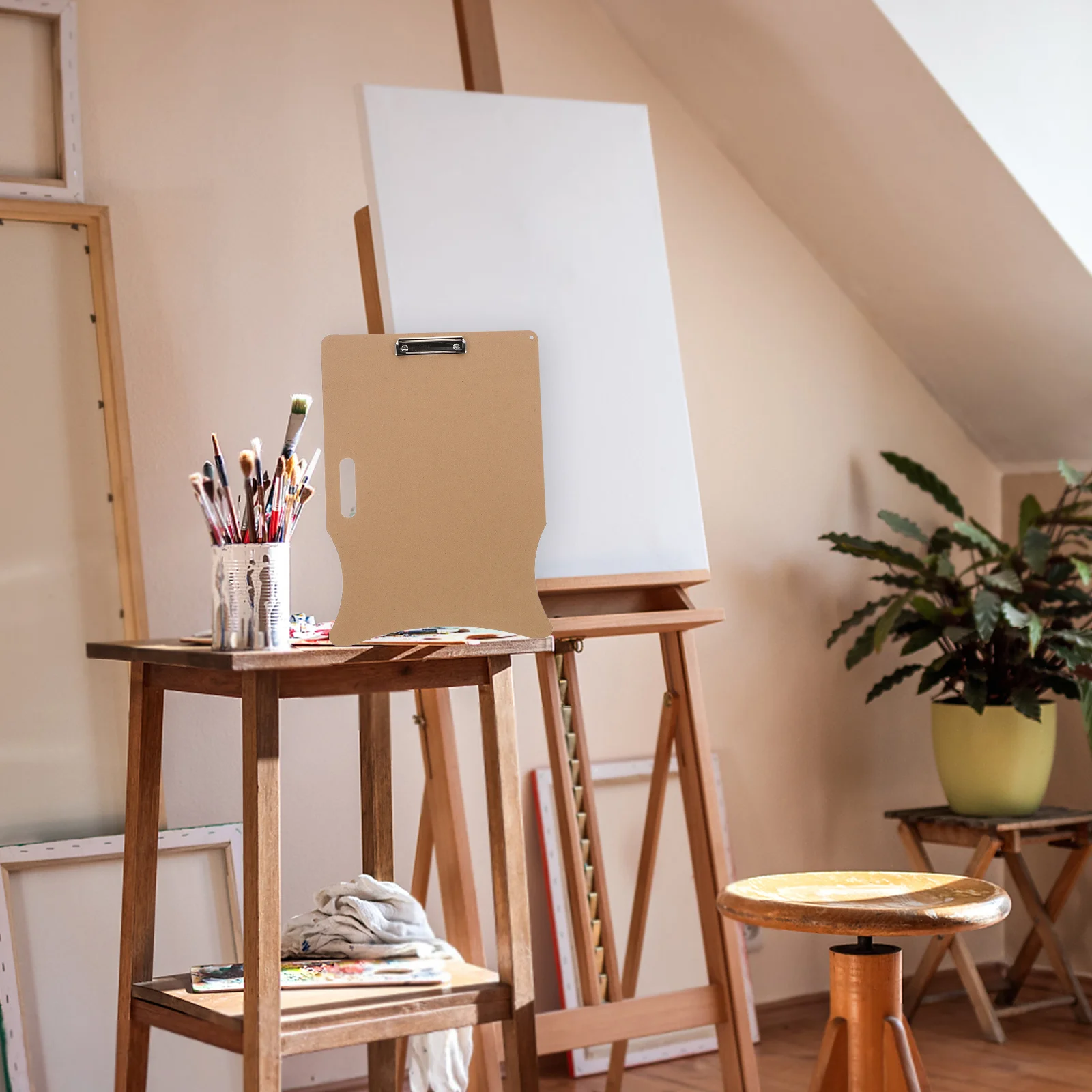 

Wooden Sketch Board Clip Stylish Lightweight Portable Drawing Board Large Flat Surface Outdoor Painting Art Supply