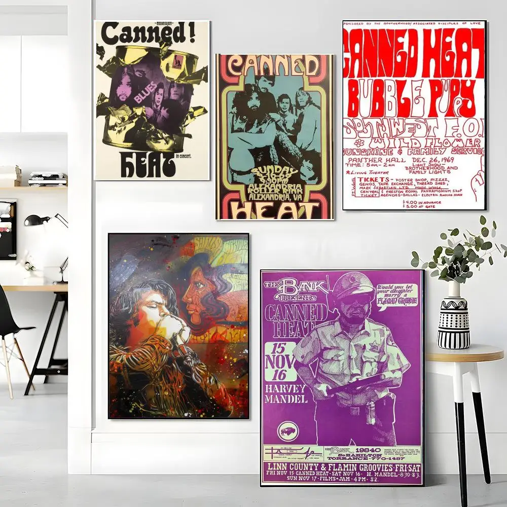 band C-Canned Heat-T Painting Calligraphy Boho Botanical Decor for Living Room Elegant Home Style
