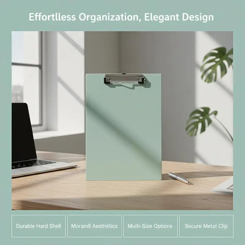 A5 Memo Pad Clipboard BPA Free Material Looseleaf Paper Holder Bill Clip Stationery for Kid Student School Office Use