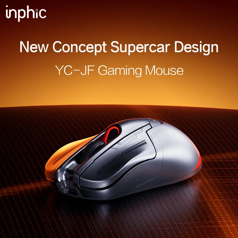 

INPHIC X6 Беспроводная игровая мышь Bluetooth Двойной режим 12K DPI 1K Гц Перезаряжаемый RGB светодиодный индикатор заряда батареи