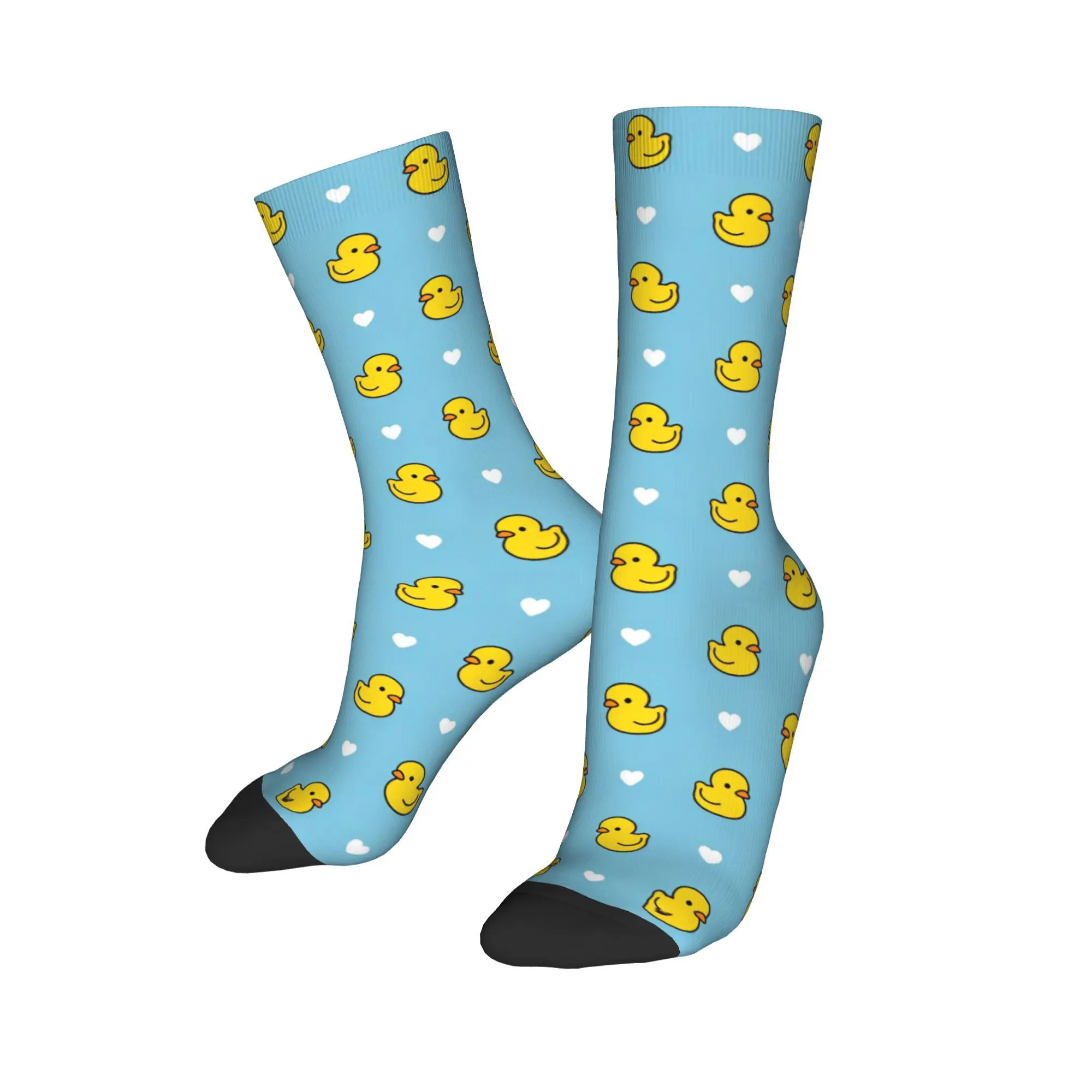 

Cute Duck Cartoon Socks Men's Women's Polyester Funny Happy Socks Harajuku Spring Summer Autumn Winter Middle Tube Socks Gifts