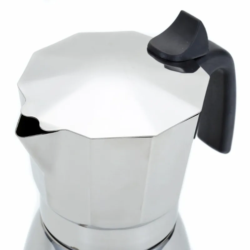 JUSTINLAU 150/300ML Octagonal Moka Pot Stainless Steel Italian Coffee Pot Home Espresso Maker Hand Brewing Coffee Accessories
