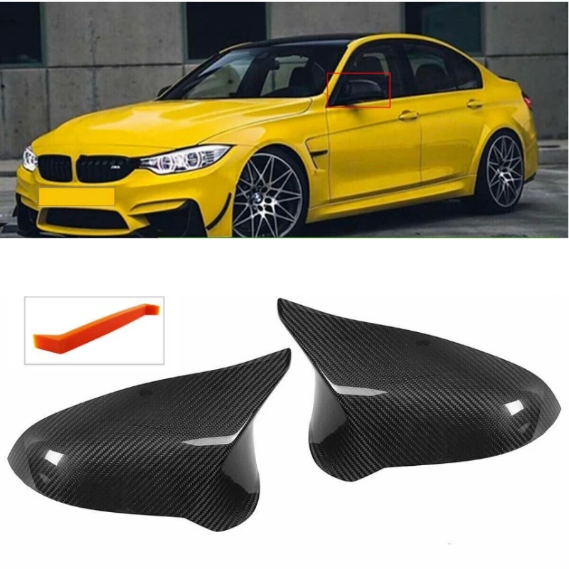 

For BMW F80 M3 F82 M4 2015-2018 Modified Horn Reverse Mirror Housing Cover Carbon Pattern