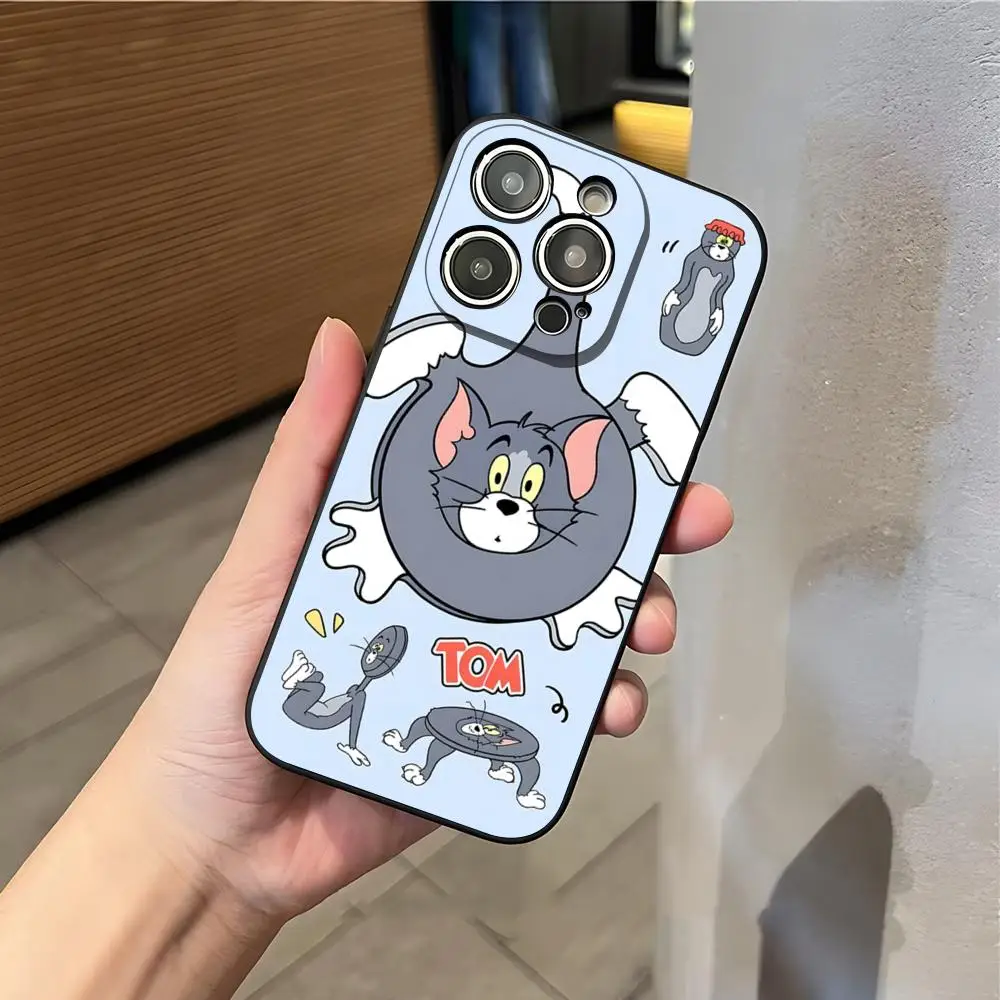 Cartoon J-Jerrys T-Toms Phone Case For IPhone 17 Air 16 E Pro Max 15 14 13 Mini 12 Pro 11 XS Max 7 8 Plus Black Soft Shell
