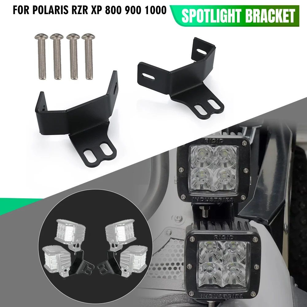 

For Polaris RZR XP 900 800 1000 Side Cage A-Pillar DUAL Fog Light Pod Mount Bracket RZR800 900 Dual Light Pod Roll Bar Brackets