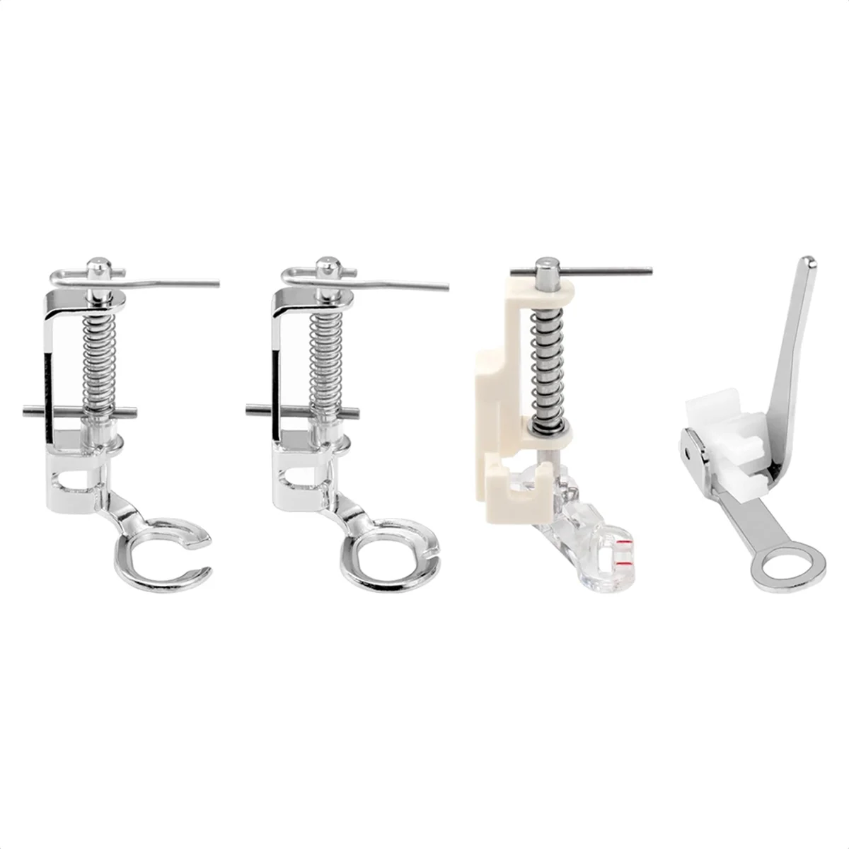 

ABNJ 4PCS Large Metal Darning/Free Motion Presser Foot Set for Low Shank Singer, , & More Sewing Machines