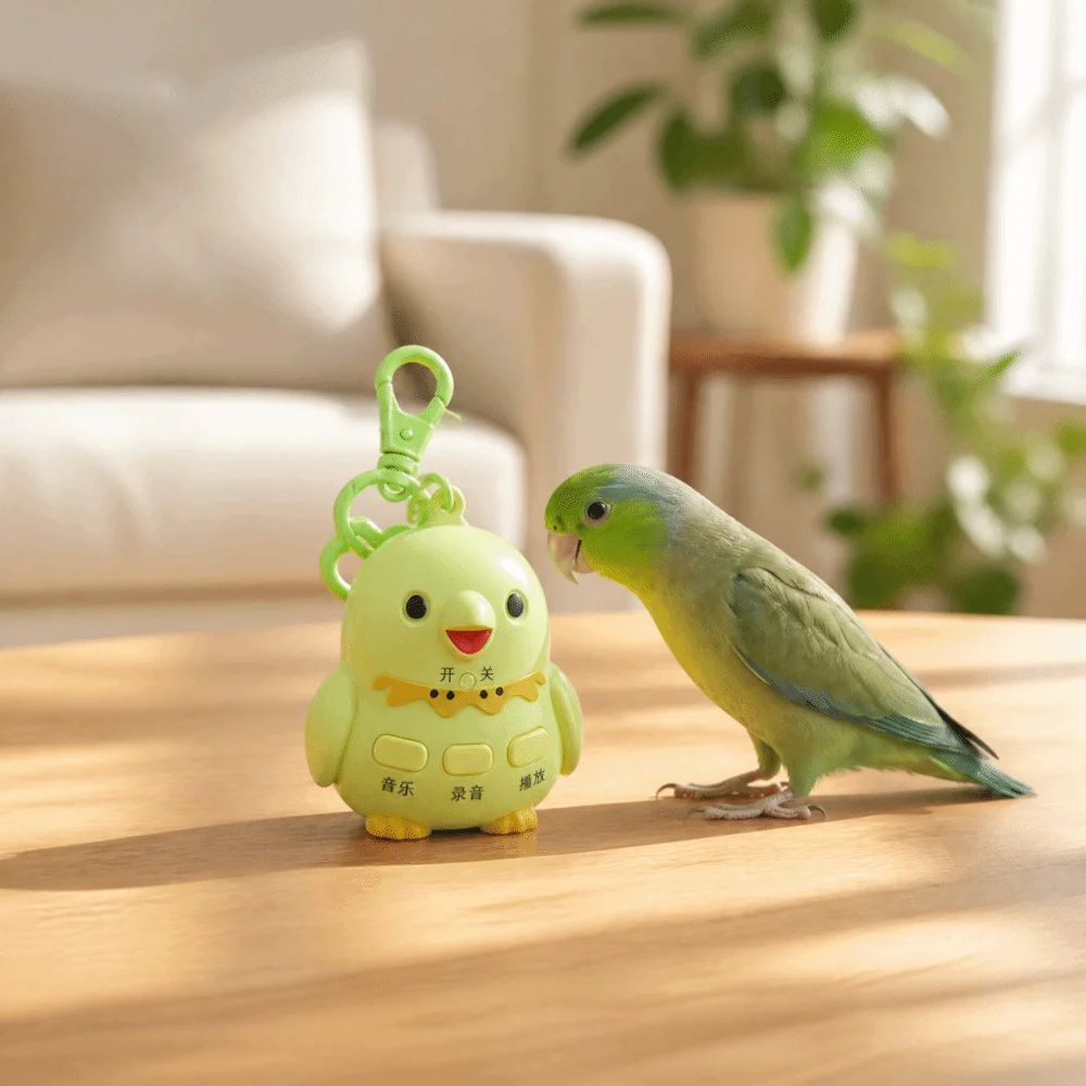Bird Shape Bird Learning Machine Playback Interactive Parrot Teach Talking USB Charging Recording Bird Repeater Bird Training