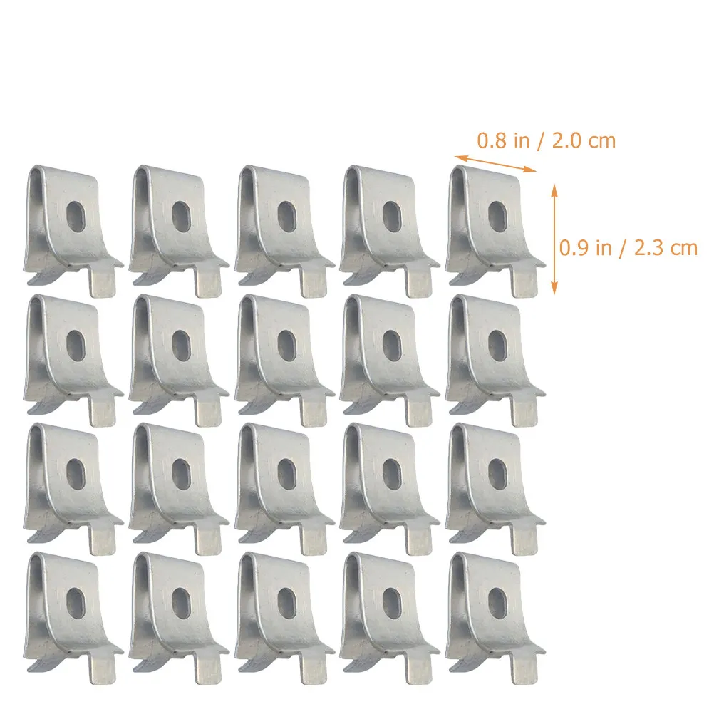 20pcs Stainless Steel Shelf Support Clips for Glass Mounting with Through Holes, Suction Cup & Screw Compatible
