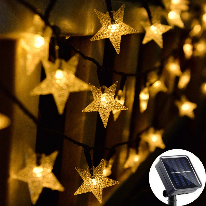 

Outdoor Garden Solar Garland Lamp 5/7/12m LED Star String Light for Eid Mubarak Wedding Party Muslim Ramadan Home Decoration