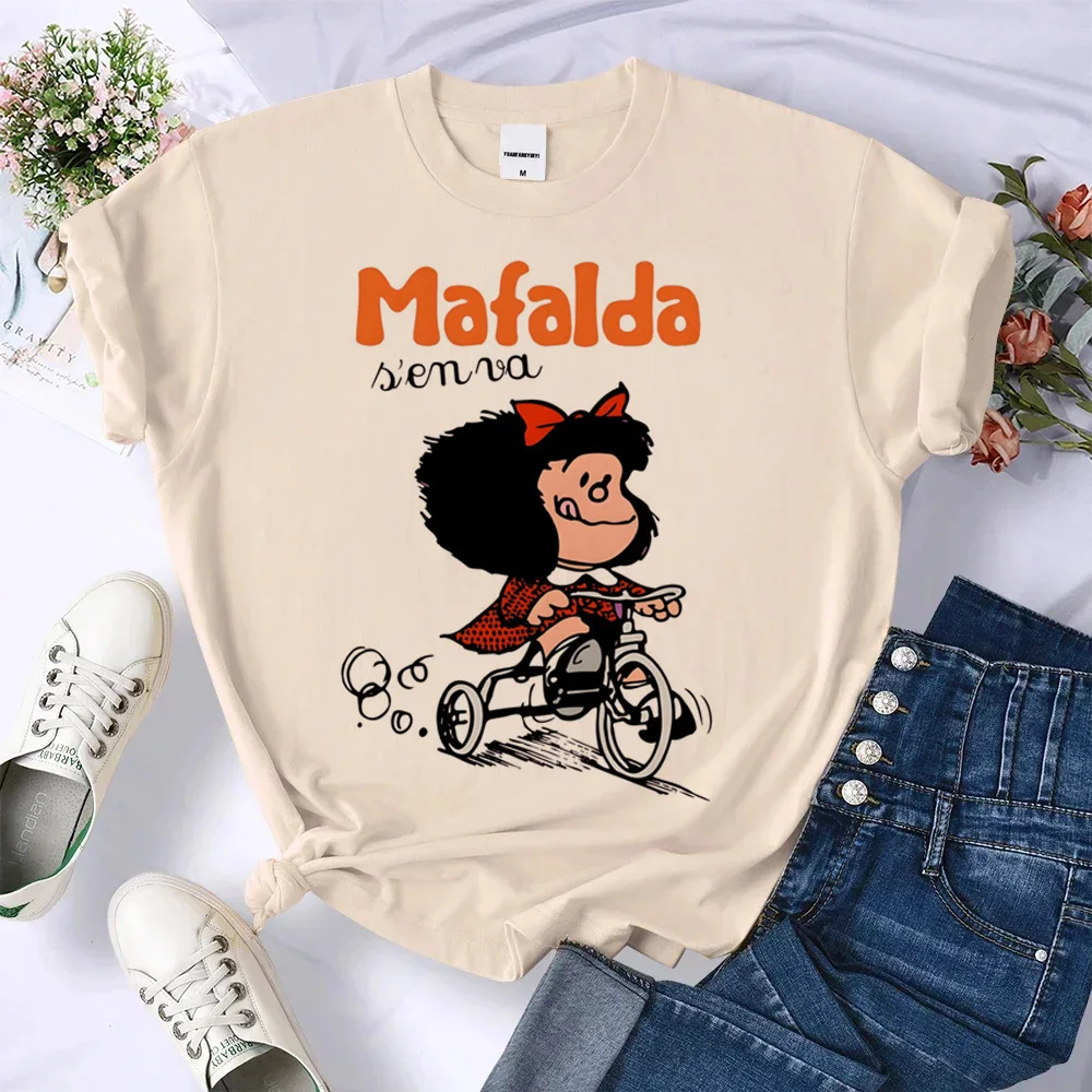 Mafalda top women manga Y2K t-shirts girl y2k manga designer clothes