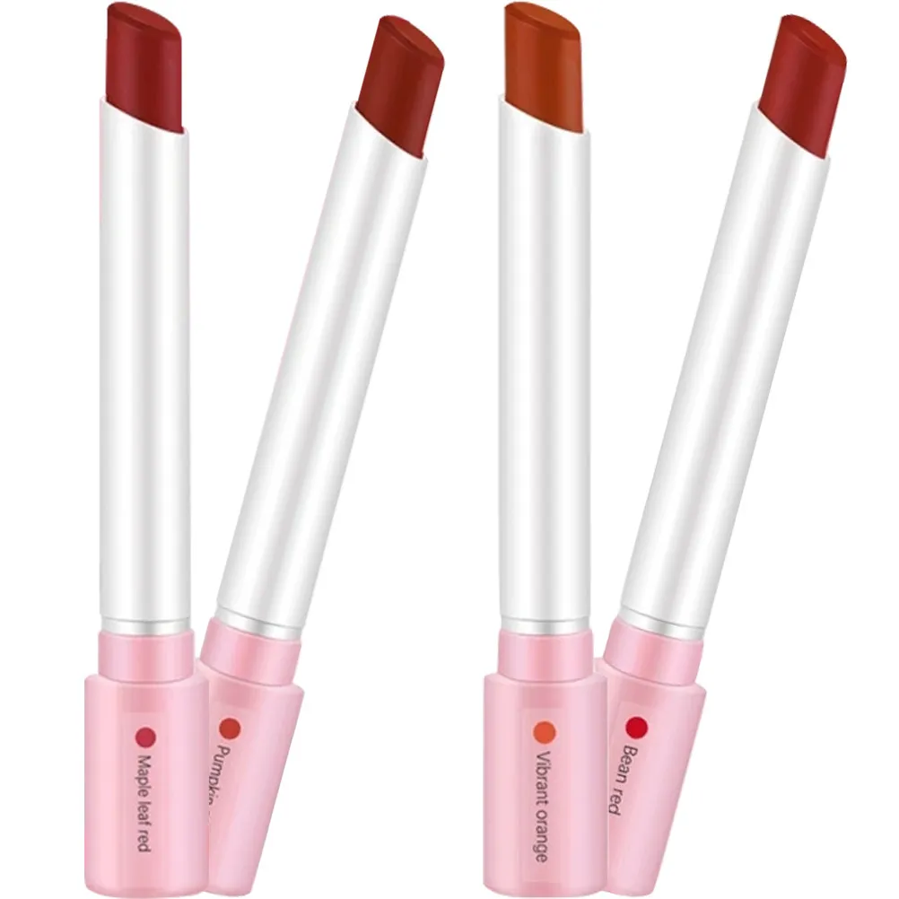 

4Pcs Matte Lipstick Set Women Long Lasting Makeup Tool Elegant Color Design for All Occasions Matte Lipstick Lip Plumper Gloss