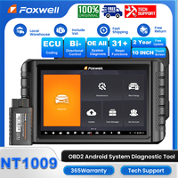 FOXWELL NT1009 OBD2 Automotive Diagnostic Tools OE-Level All System Bi-directional ECU Coding 34 Reset Scanner Automotriz Tester