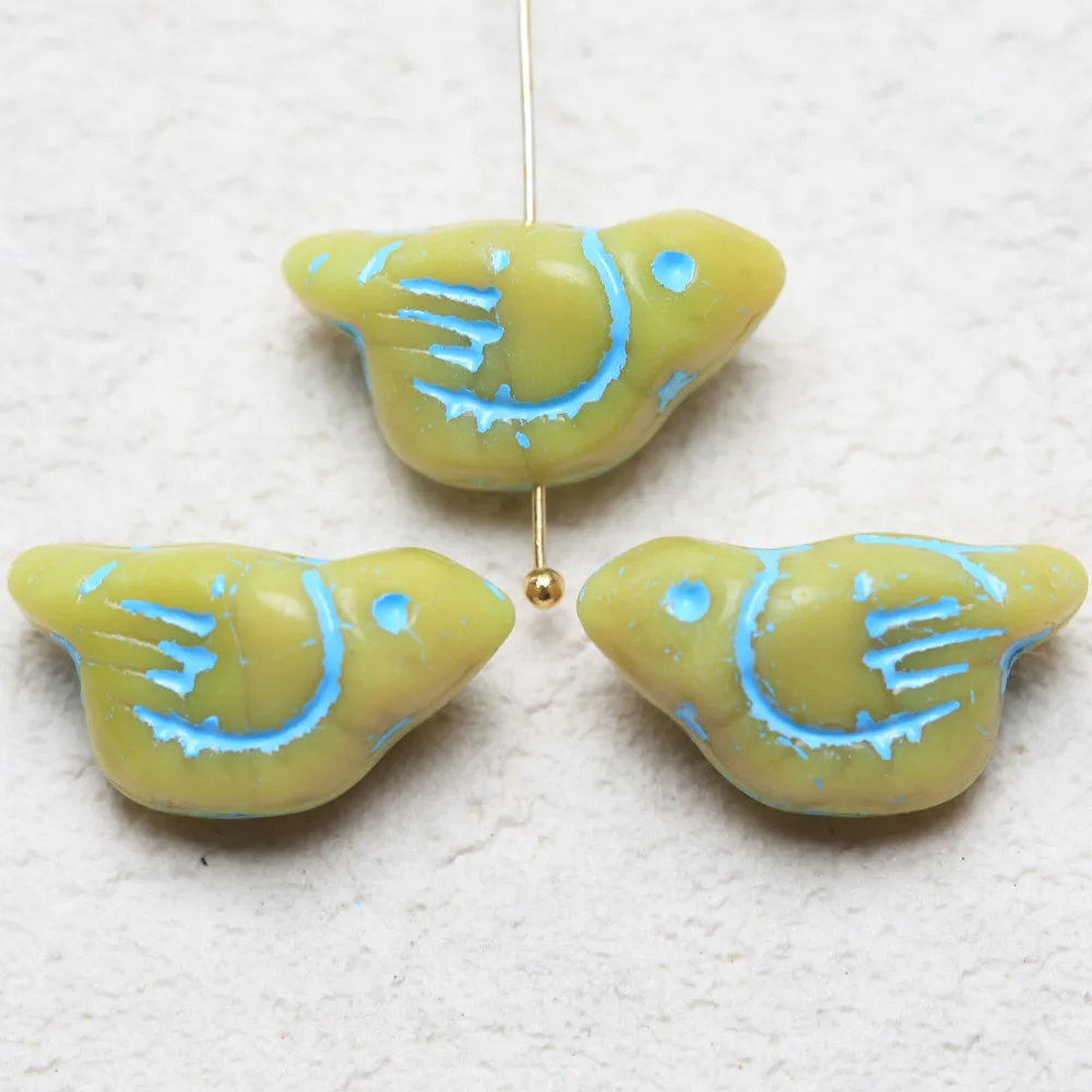 6PCS Three Dimensional Bird Glazed Charms Beads for Jewelry Making Bracelets Necklace Supplies DIY Glass Accessories 22*11mm view 4