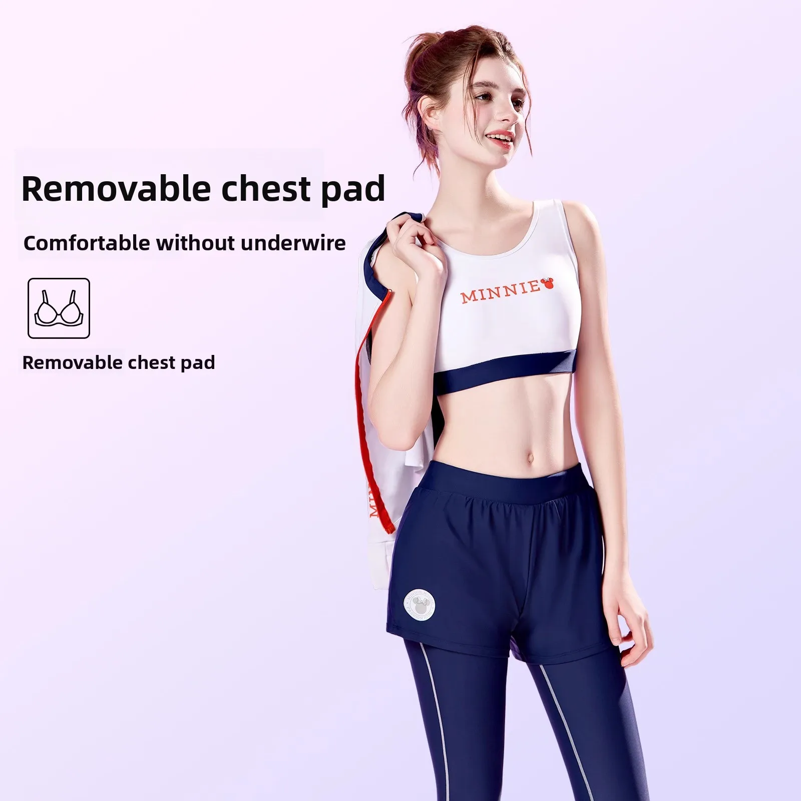 디즈니 2025 신상 스플릿 수영복 여성용 긴팔 바지 반사 방지 서핑 웻수트 자외선 차단 수영복