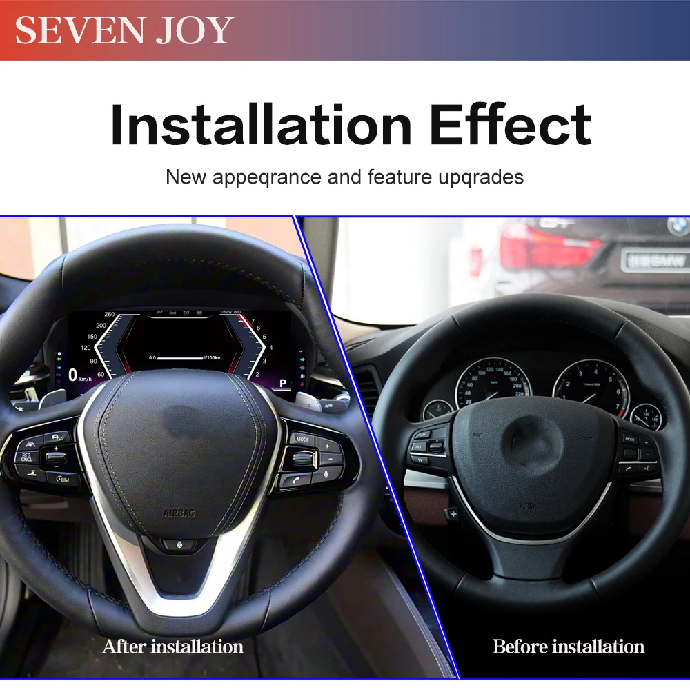 For BMW 5/6/7 Series X3/X4/X5/X6 F01 F07 F10 F15 F16 F18 F25 F26 Digital Dashboard Speedometer  LCD Cluster Instrument Panel