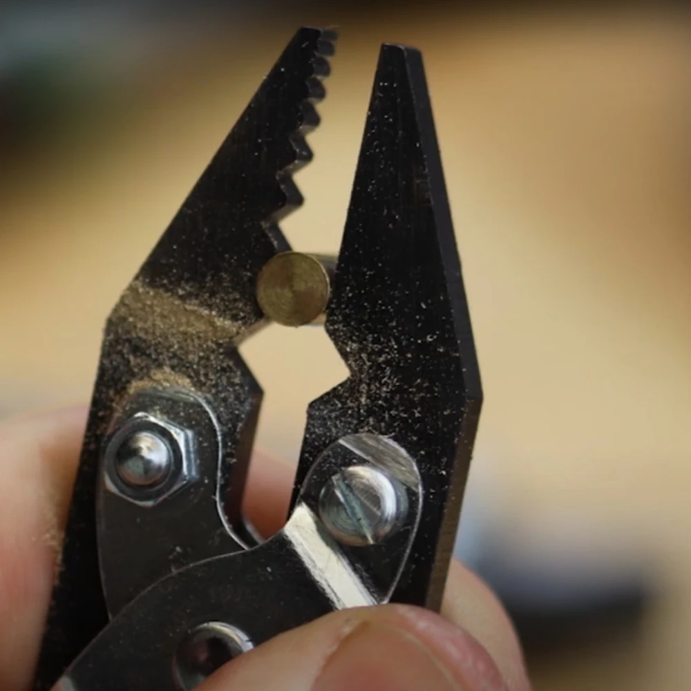 MAUN V Notch Parallel Pliers 125mm 9-Size Jewelry 0.4-6.0mm Wire Holding Pliers Craft Work Tool for Filing & Polishing Wire Ends