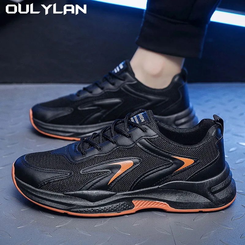 Oulylan-Sapatos casuais respiráveis para homens, tênis de lona branca, nova moda, primavera e verão, 2024