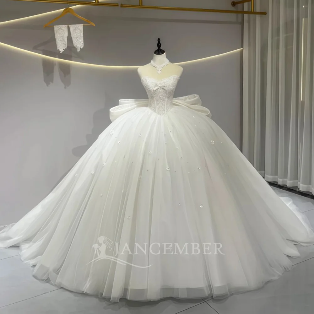 Vestidos de noiva femininos sem alças de organza para noiva vestido de baile aberto nas costas personalizado vestido de baile formal فساتklankol