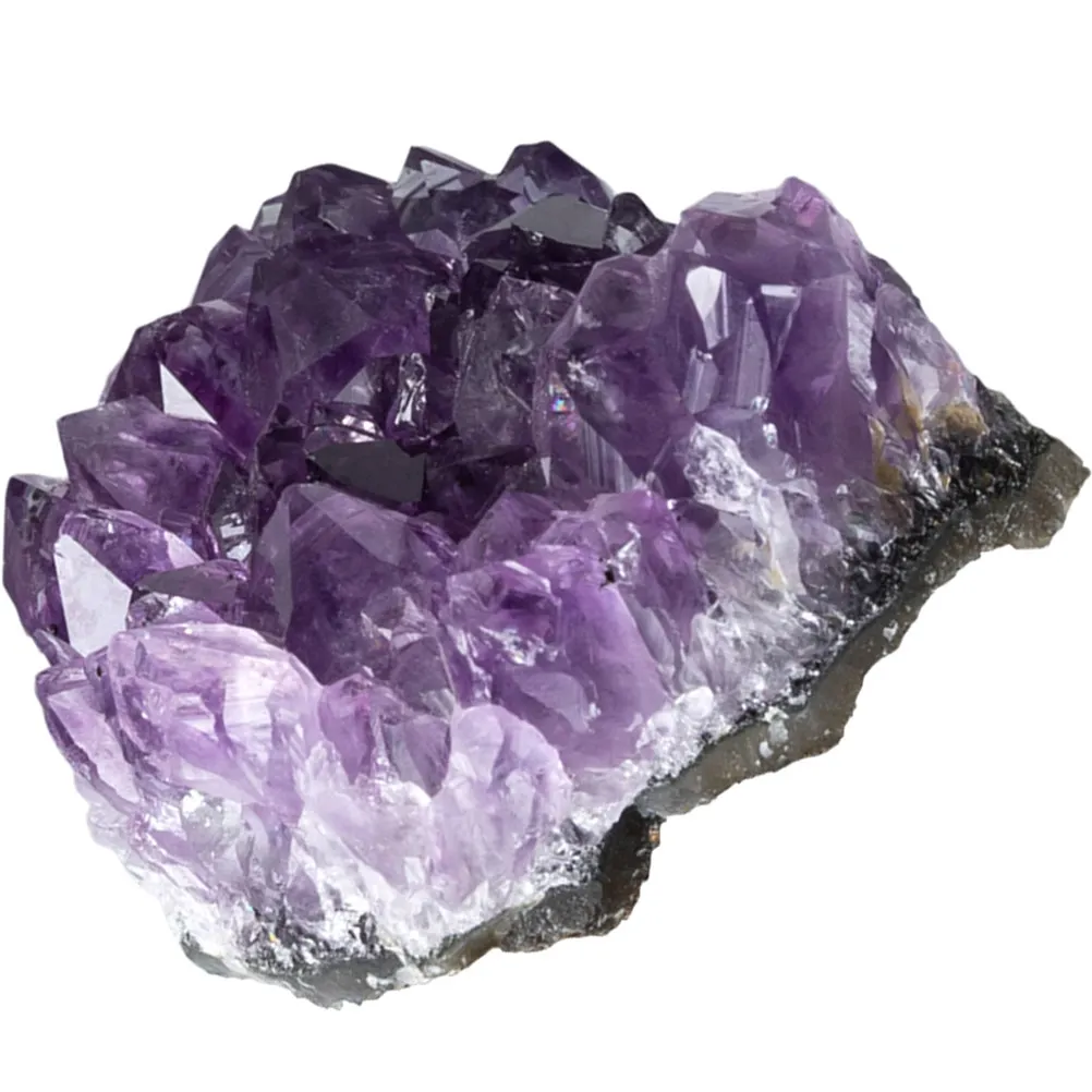 Natural Irregular Amethyst Crystal Cluster Handmade Desktop Ornament Unique Colorful Crystal Decoration Feng Shui Centerpiece