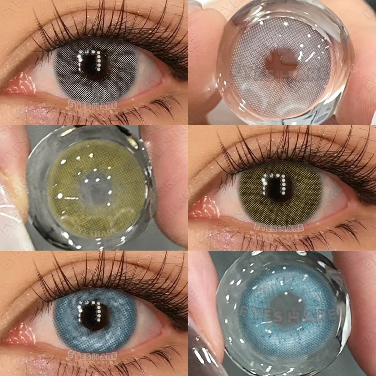 EYESHARE 1 Paar farbige Kontaktlinsen für Augen, graue Schüler, modische blaue Linsen, braune Augenkontakte, jährlicher Farbkontakt im Angebot