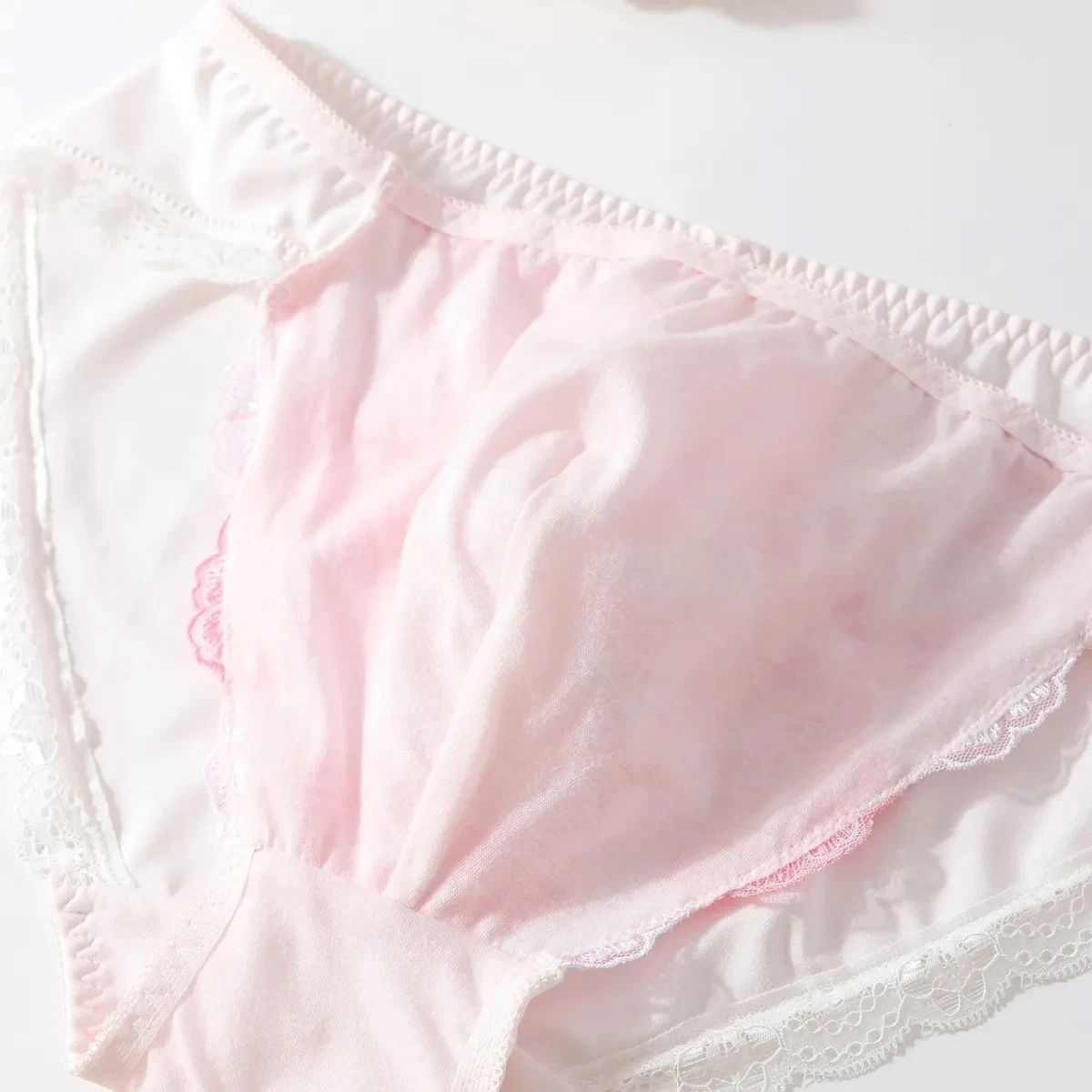 Handmade Man\'s Lace Soft Silky Touch Briefs Live Show Dance Panty DJ Club Sexy Costumes Private Party BF Harajuku