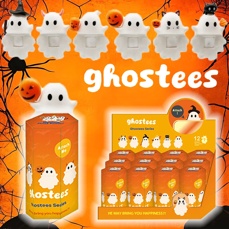 Sunny anjo série halloween ghostees fantasma caixa cega boneca na moda carro ornamentos do telefone móvel brinquedo das crianças presente de halloween