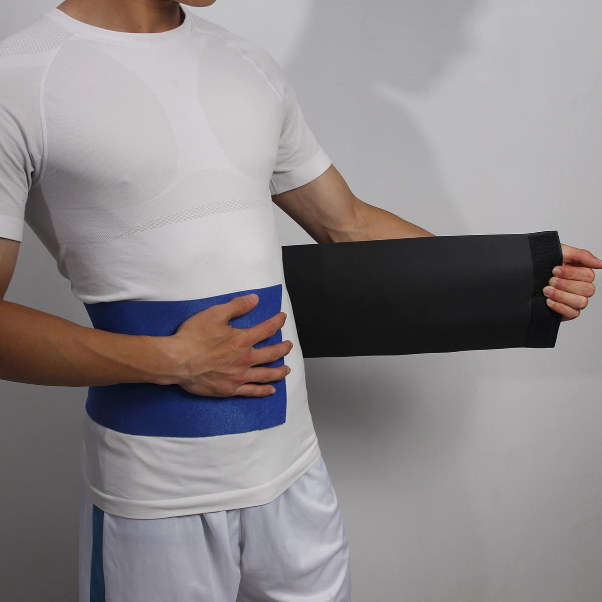 

Seamless Adjustable Belt Corset Blue Fitness Waist Trainer Moisture Absorbing Breathable Slimming