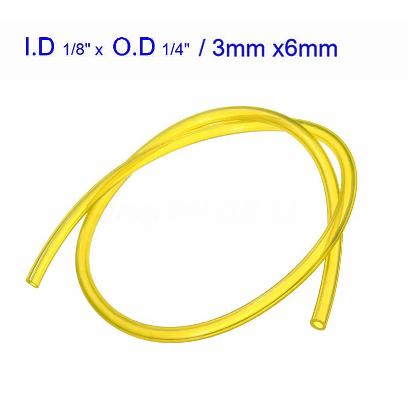 Raccords de ligne de tuyau de degré de gaz de carburant doré, tondeuse, tronçonneuse, scie à cuir chevelu, souffleur, tout neuf, 2,5x5mm, 3x6mm, 60cm