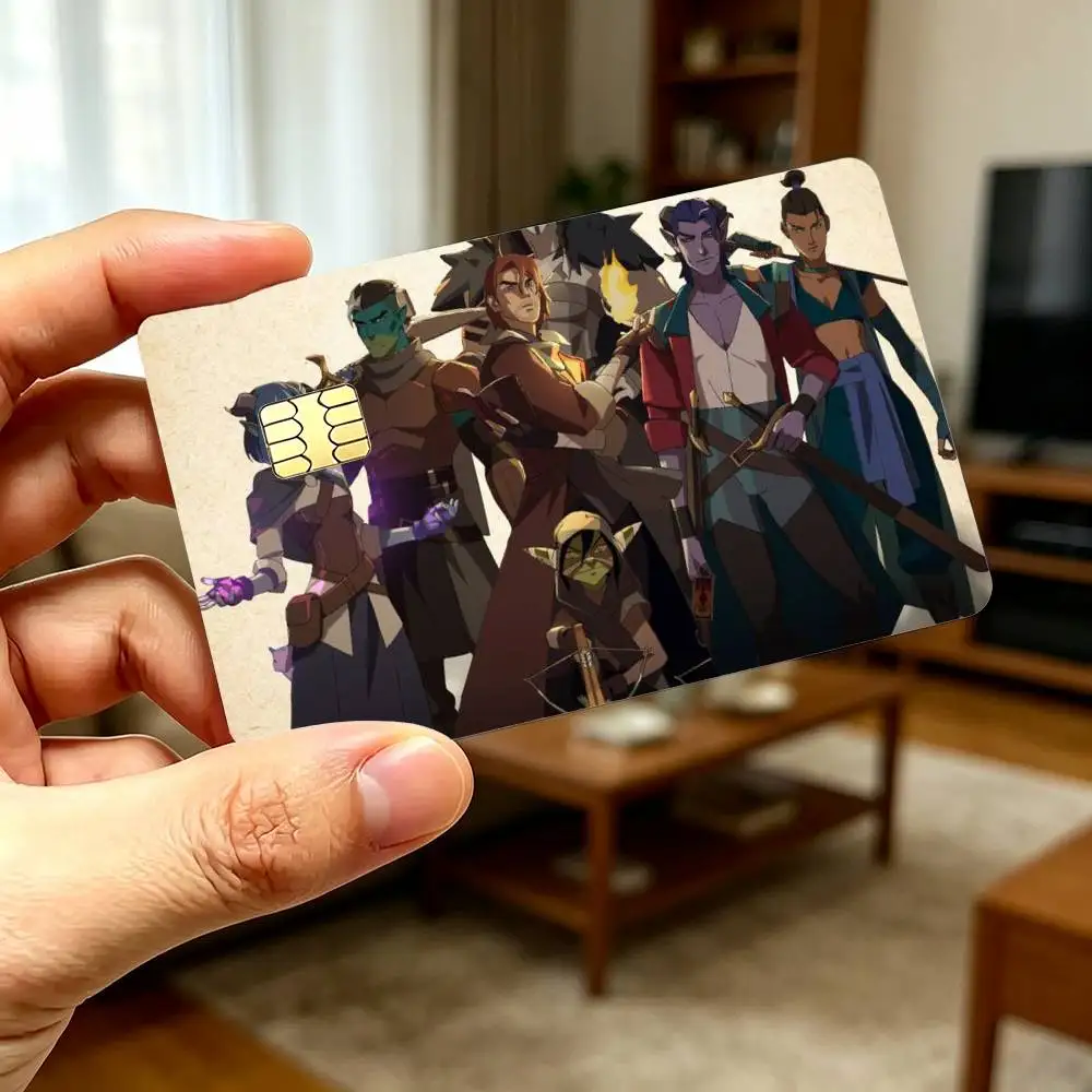 Cartoon T-The M-Mighty N-Nein High‑Def Game Chip Decals Credit Card Tiny Waterproof Vinyl Decor Practical Present