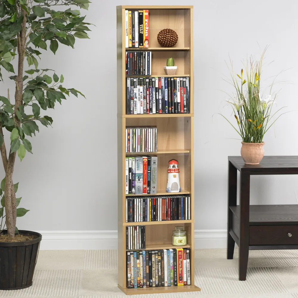 

Media Storage, 6 adjustable shelves in Maple