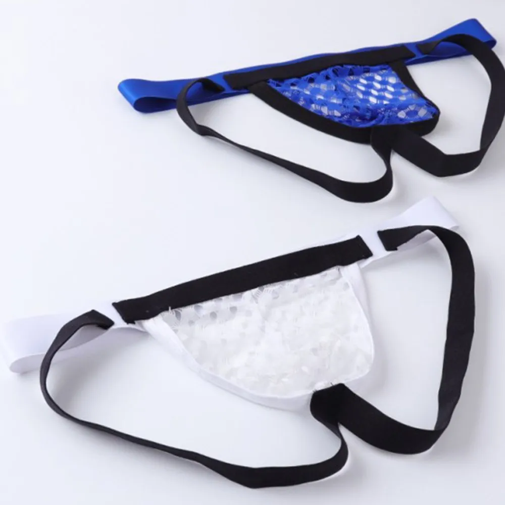 

Sexy Briefs Thong Transparent Underpants Underwear Cutout Double Thong Fishnet Jock Strap Lingerie 2022 Fashion