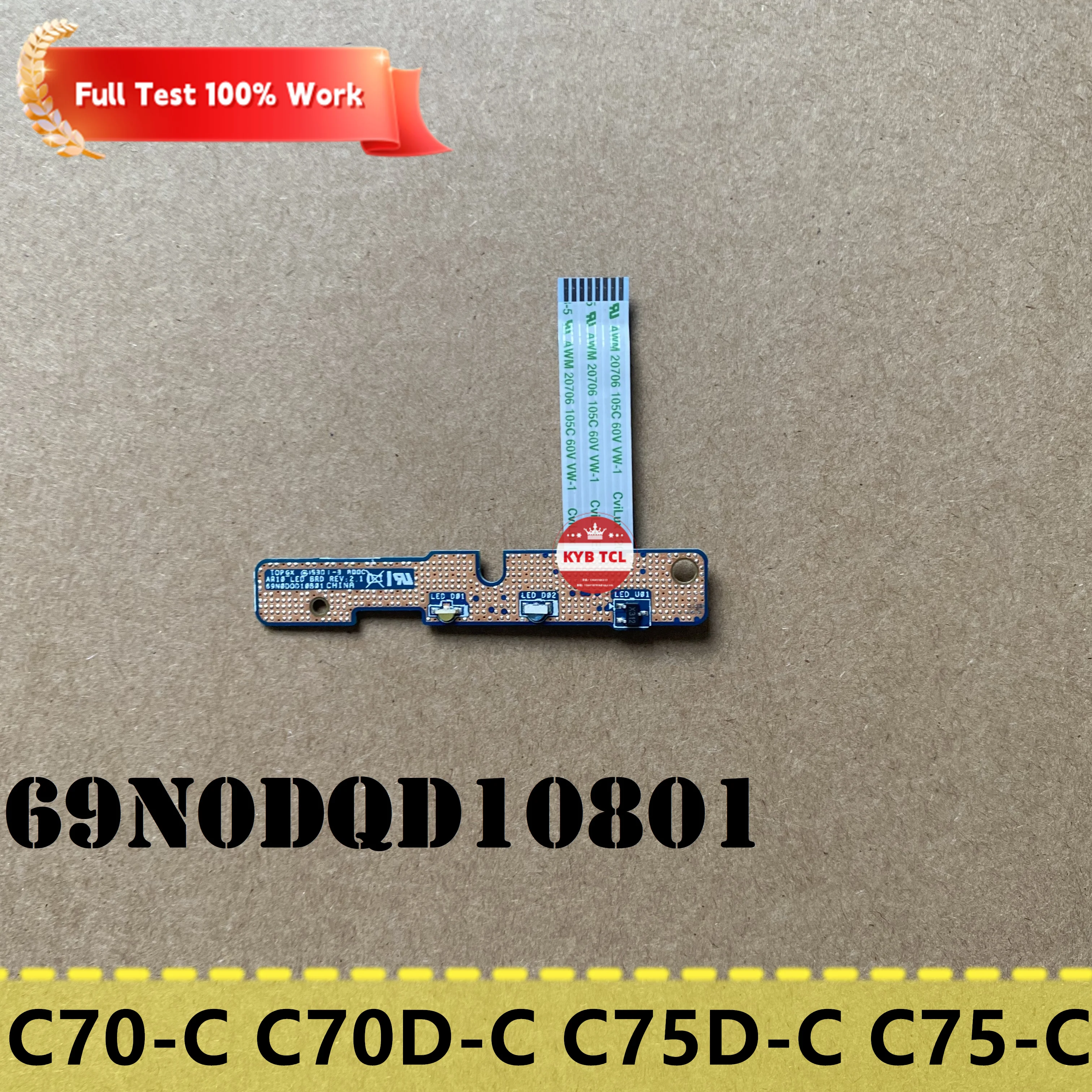 Para Toshiba Satellite C70D-C C70-C C75-C C75D-C Laptop DVD Drive Conector Sata Ou LED Board Ou cabo Ou Pcb USB Lan Card Board 69N0DQD10801 14749504-00020 69N0DQE10B01