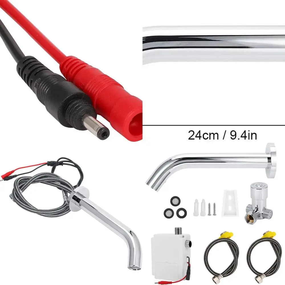 

Stainless Steel Sensor-Activated Faucet, Hot/Cold Water Basin Tap, Wall Mount G1/2