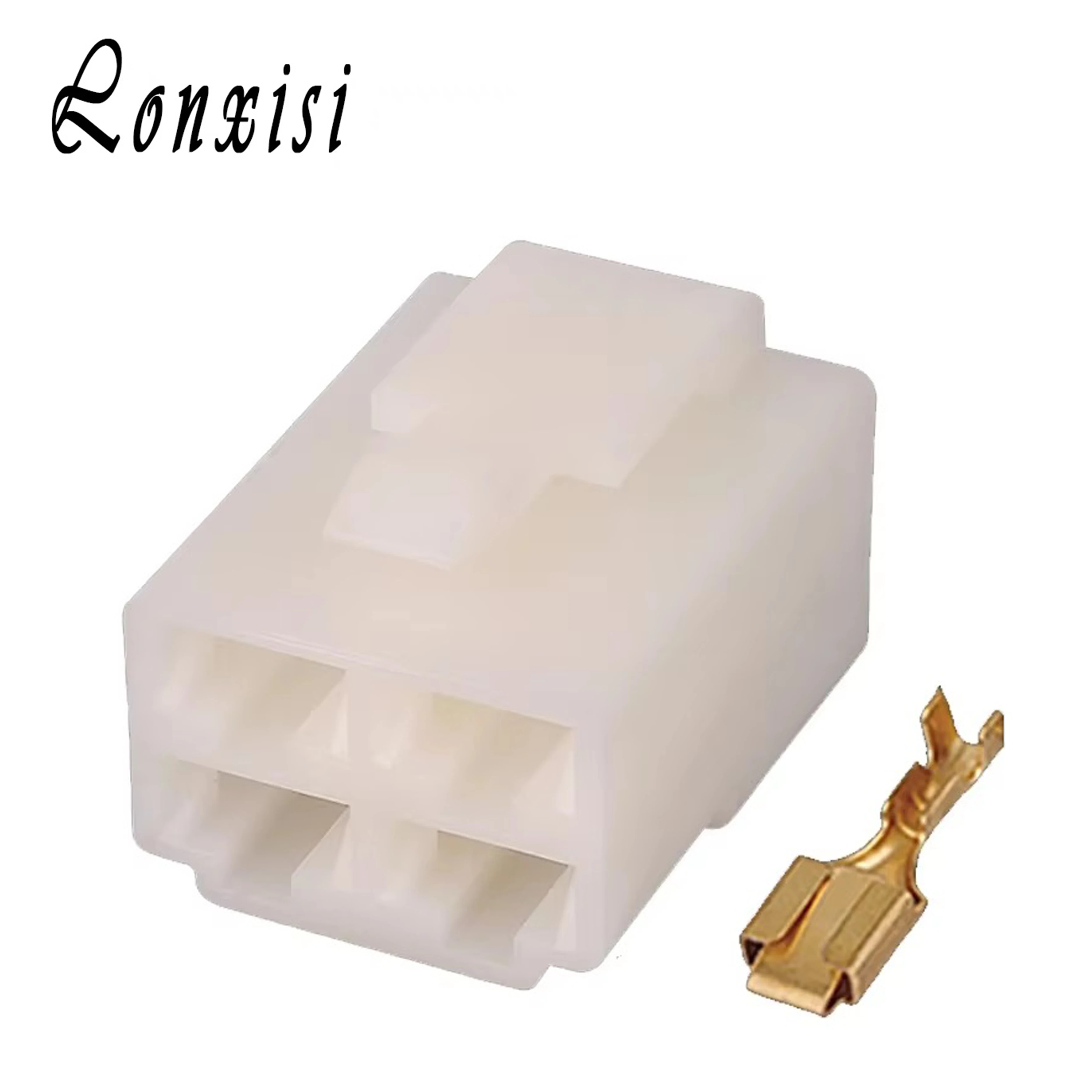 

1/5/10/20/50 Sets 4 Pin 6.3mm All New ABS Plastic Electrical Plug Male Female Automobile Connector Wiring Plug DJ7041-6.3-11/21