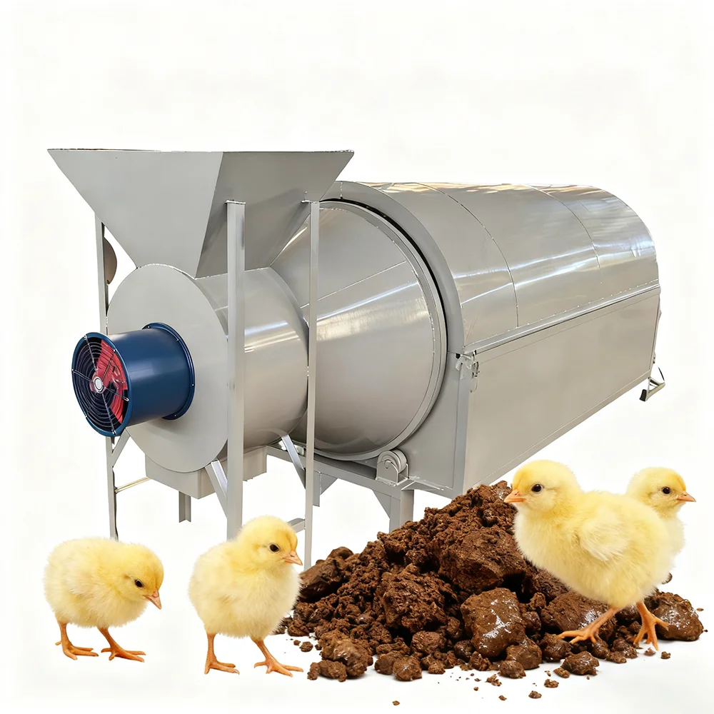 

Chicken Manure Rotary Drum Dryer Machine Manure Drying Equipment Cow Dung Manure Dryer Machine