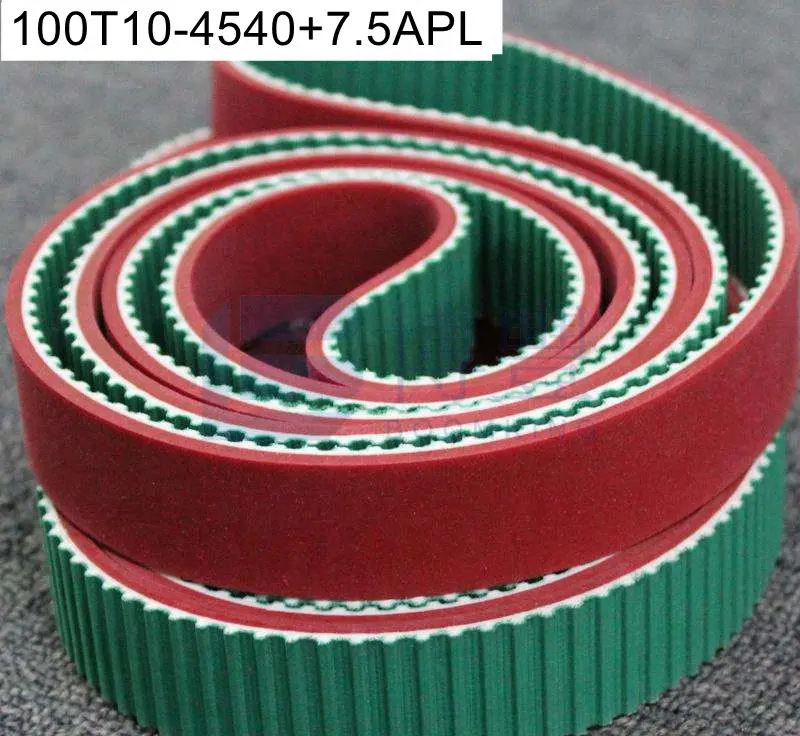 SCM olimpic k230 Correa de distribución 100T10-4540+7.5T (goma roja) para aplicadora de bandas de borde evo. Correa síncrona de poliuretano Transmissi