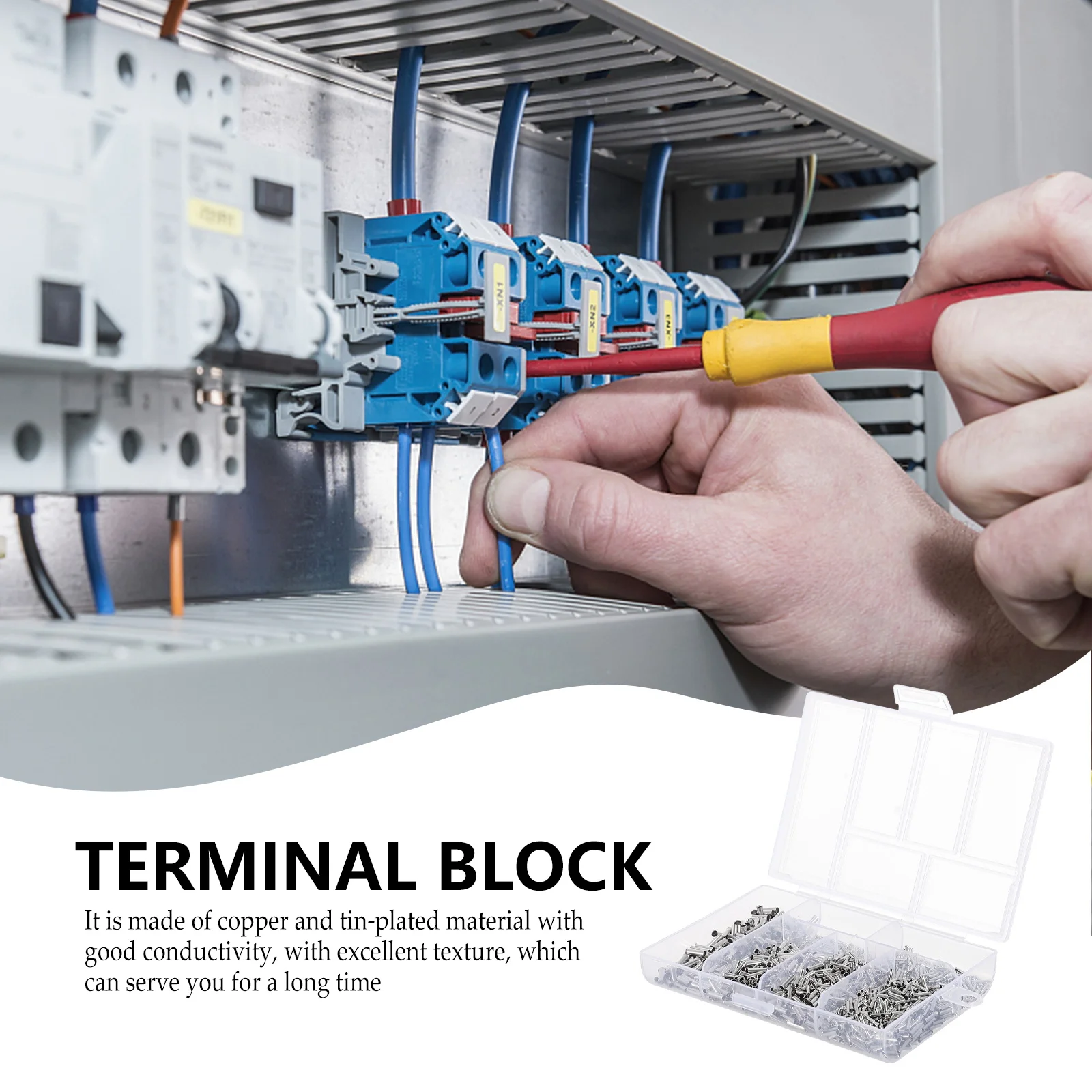 

1900pcs Professional Copper Crimp Terminals Heat Shrinkable Wire Ferrule Electric Cable End Connector Long-Lasting